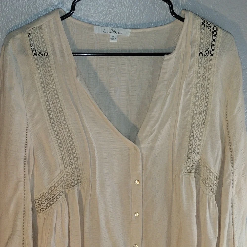 Love Tree Pink Blouse Elegant Top - Picture 2 of 6